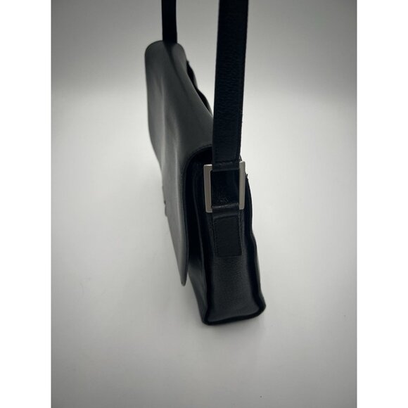 VTG Rare 90's Coach Bridle Flap Satchel Bag Purse E8E-6702 Made In Italy Black - Picture 6 of 15